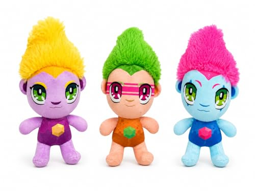 Kuscheltier Troll 24 cm – Buntes Troll Plüschtier Set 3 Stück – Weiche Stofftiere zum Kuscheln – Süßes Geschenk für Kinder (Set 2)