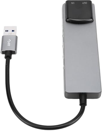 Wakects USB-Soundkarte, Laptop Externer -Adapter, 7.1 USB-Surround-Soundkarte, SPDIF Digitaler Sound, 5.1-Stereo-Ausgang für PC OS X