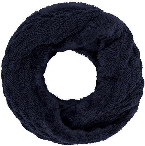 Compagno Winter Loop-Schal Damen Gefüttert Strick-Schal