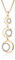 Collier de Femmes de Mode bagues avec Pendentif en Cristal CZ Collier Long Or et Argent plaqué Collier pour Les Filles (Plaqué Or)