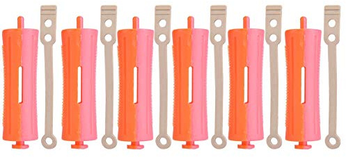 Verrückter Verkauf 8 Größen Standard Lockenwickler Heat Perm Wave Rod Tool, Haarspange Lockenwickler mit Gummiband(SH-10 (9 x 2,4 cm))