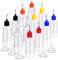 Gebildet 12 pcs Flacons de Colle à Pointe Aiguille de 30ml, Flacons Compte-gouttes en Plastique, Flacons Applicateurs, Flacon Applicateur à Pointe de Précision et 6 Embouts de Couleur, 5 Entonnoirs