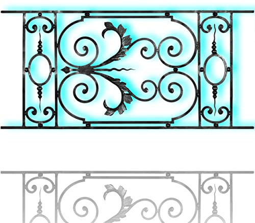 Déco fer Forgé- APPUI DE FENETRE- Grille DEFENSE GDITALIE Protection à Sceller Cote largeur 1040 mm x H 500 mm-Porte Balcon Fenetres-Garde Corps Carré diam 12 mm-Exterieur Utilisation Facile Robuste