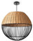 Paco Home Rattan Pendelleuchte Wohnzimmer Hängelampe Boho Style Käfig Lampe Esstischlampe Metall E27
