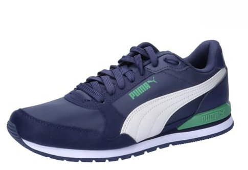 PUMA Unisex ST Runner V3 NL Sneaker, Navy-Vapor Gray-Archive Green White, 40.5 EU
