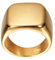Beydodo Ringe Edelstahl Gold, Herren Ring Personalisiert 18MM Quadrat Glänzend Siegelring Freundschaftsringe Männer Ringe Nickelfrei Gr.54 (17.2)