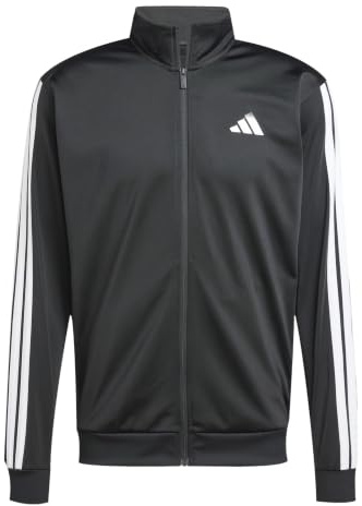 adidas Herren 3 Stripes Tricot Regular Track Top Sweatshirt, Black, XL