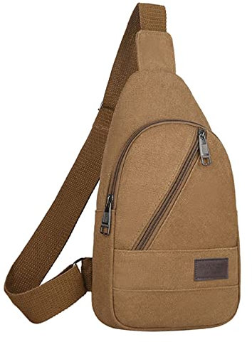 BOTCAM Taschen Kette Männer Messenger Mode Freizeit Brusttasche Sport Trend Rucksack Männer Umhängetasche Umhängetasche Männer (jsjm40415_B-Coffee, One Size)