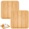 EXIN DECHEN 2 Stück Bambus Tablett, Holztablett Servierplatten, Quadratisch Serviertablett, Bambus Servierplatte, Dekotablett für Untersetzer Sukkulenten Tee Kaffee Kuchen, 18cm X 18cm X 2cm…