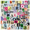 AYNKH 100Pcs Doodle Letter Stickers, Multi Colour Self Adhesive Waterproof Alphabet Stickers, Scrapbook Stickers for DIY, Poster, Mailboxes, Travel Case, Scrap Booking, Laptop