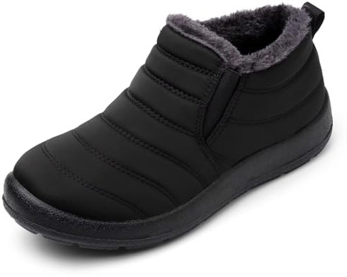 Doposci Invernali Da Donna, Stivaletti Antiscivolo Foderati in Pelliccia, Stivaletti Impermeabili Slip-on per il Calore