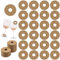FINGERINSPIRE 200 Stück Namensschilder Aus Papier Für Weingläser Rund 50mm Hellbraun Weinglas Marker Blanko Weinglas Anhänger Cocktail Champagner Etikett Identifikationsmarker Für Partygäste
