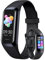 YENTAKE Fitnessuhr Ohne App Und Handy, Tracker mit Blutdruckmessung Fitness, Amoled Display Puls Armband, 7 Tage Akkulaufzeit, 3Atm Wasserdicht für Damen, Herren, Schwarz