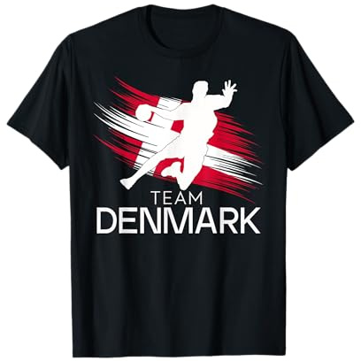 Handball Denmark Trikot Handballspieler Handballspiel T-Shirt
