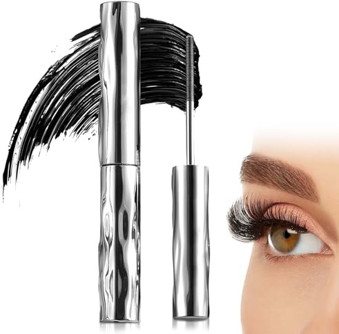 3D Curling Eyelash Iron, 2026 Neu Metal Mascara mit Metallbürste, Wasserfest Tubing Mascara Iron Eye Mas cara Volumengebende Mas-cara Wimperntusche Schnell Trocknend und Wischfest (1PC)