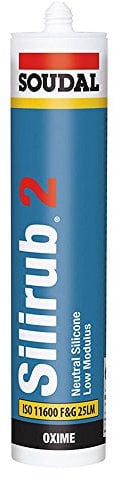 Silirub 2 - Sigillante siliconico neutro - Soudal - Cartuccia da 290 ml, Beige