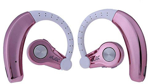 Suney Sport Écouteurs intra-auriculaires avec micro mains libres pour conduite à appels et conduite anti-transpiration avec casque stéréo HD pour femmes et hommes rose gold