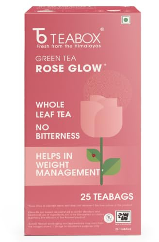 Rose Green Tea 27 Tea Bags (25 Tea Bags + 2 Free Exotic Samples + 2 Free Honey Sachets)
