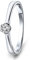 Miore Ring Damen Solitär Diamant Verlobungsring Weißgold 14 Karat / 585 Gold Diamant Brillant 0.14 Ct, Schmuck