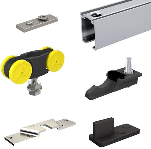 Système coulissant SLID'UP 1100 pour une porte de séparation - 2 rails raccordables 1 m - 80 kg