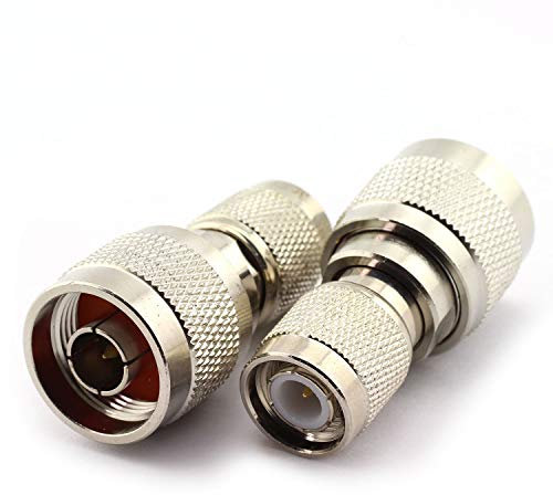 2 x Adapter TNC/N Stecker auf N-männlich Koaxial Antennenstecker RF rechts