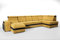 Robin Milan Ecksofa mit Schlaffunktion 2X Bettkasten 7X Kopfstützen 2X Hocker Sofa L-Form Schlafsofa Freistehende Eckcouch Schlafcouch Wohnzimmermöbel Wohnlandschaft Rechts Schwarz Senfgelb