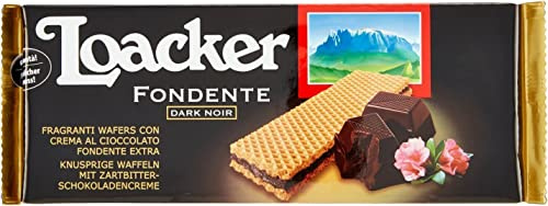 3x Loacker Wafer Fondente Dark Noir knusprige waffeln mit zartbitter schokoladencreme 150g