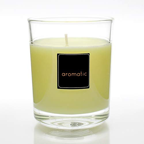 Besch Velas Aromaticas de Jazmín de Noche 1 pieza en Vaso de Vidrio 80x80mm, 125gr - Vela Devorativa con Perfume. (Jazmín de Noche)