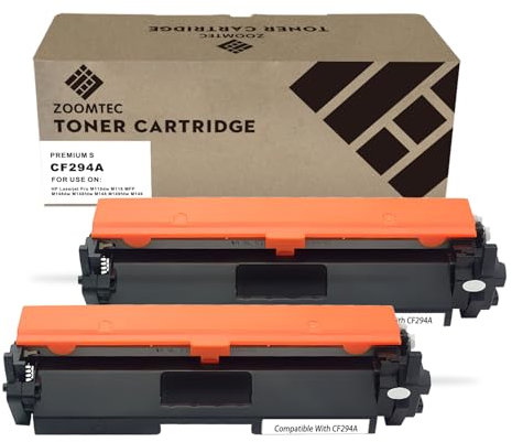 ZOOMTEC Ersatz für HP CF294A 94A CF294X 94X Tonerkartusche Kompatibel mit HP Laserjet Pro MFP M118dw M118 M148dw M148fdw M148 M149fdw M149 Drucker (2er-Pack Schwarz)