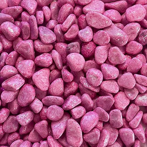 naninoa Marbles 7-15mm (Bunte Dekosteine, Farbsteine) 5 kg farbige Steine. Farbe: Rosa, PINK