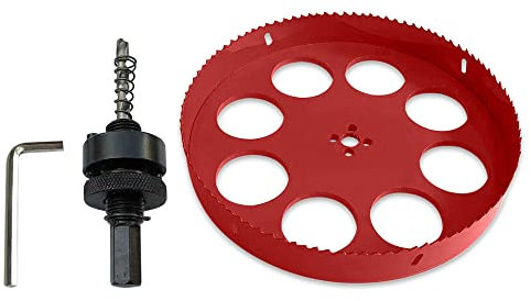 TUNEZ® Lochsäge M42 Bi-Metall Lochschneider Set mit Sechskant Dorn und Zentrierung Metallbohrer Lochsäge Kit für Holz Metall Gipskarton Eisenblech Rohr Kunststoff (245 MM)