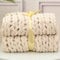MHUQIA Chunky Knit Blanket Throw 50x50cm, Soft Chenille Yarn Giant Knitted Throw Blanket, Big Knit Blankets Chunky, Thick Cable Knit Throw, Large Rope Knot Crochet Throw Blankets