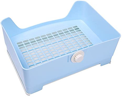 Josenidny Grand bac à litière pour chat avec tiroir, toilettes d'angle avec grille de cuisson, grande poêle pour animaux de compagnie pour adultes, mer, cochons, furets, galesaurier, petits animaux