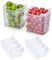 Klyuqoz Fridge Organisers, Freezer Dividers Set of 10, 8 PCS Fridge Divider and 2 PCS Refrigerator Door Organizer Box, for Home Kitchen Office Supplies, Translucent