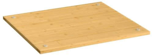 vidaXL Herdabdeckplatte, Herdabdeckung mit PVC Füßen, Schneidebrett für Küche, Brett Abdeckplatte Küchenbrett Servierbrett, Bambus