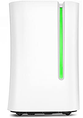 1614 metros. Deshumidificador de pies Tanque de agua de 4 L Drenaje continuo Mango portátil silencioso fácil de mover Temporización de 24 horas Ideal para el baño del dormitorio del sótano del hogar