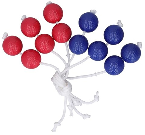 Ladder Balls, PE Material Golf Training Aid Tool Ladder Toss Ladder Ball 3 Red 3 Blue Balls Portable Ladder Ball Outdoor Games for Indoor Outdoor Use