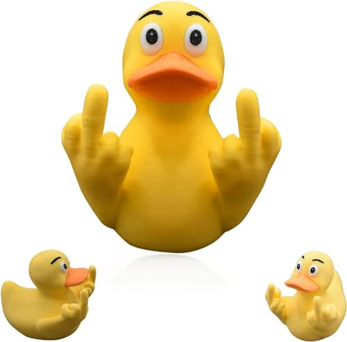PKKP Middle Finger Duck, Kunsthandwerk aus Kunstharz Mittelfinger Ente, Gartenzwerg Mittelfingerspielzeug Kleine Enten, Small Duck Mittelfinger Deko Streich Geschenke