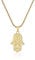 ROSSL Hamsa Hand of Fatima Pendant Necklace Hamsa Hand and Evil Eye Necklace Protection Necklace For Men and Women with 53cm Rope Chain