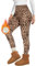 Missluck Thermo Leggings Damen Gefüttert Thermoleggings Verdickte Plüsch Thermohose Fleece Leggins Warme im Winter,Leopard,M
