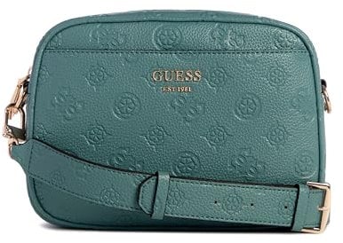 GUESS Damen Vikky Ii Camera Klappe, Crossbody-Tasche, Blaugrünes Logo