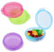Gjinxi 4 Stk Kleine Pillendose Tragbare Pillendosetragbarer Täglich Rund Mini-Pillen-Organizer Vitamin Lagerung Pillenetui Unterwegs Tablettendose für Pille Lebertran(Blau, Rosa, Lila, Grün)
