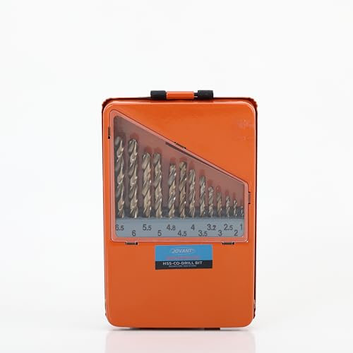13 Stück 1/16-1/4 Zoll Kobalt-Bohrer, M35- HSS High Speed Steel für Bohrer/Driver Edelstahl Heavy Duty Twist Steel Drill Bits