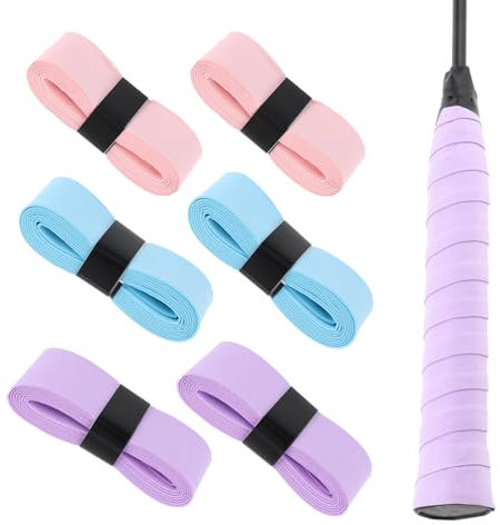 WY LIGHTING LEVEL 6 Stück Griffband Tennisschläger Anti-Rutsch Overgrip Selbstklebend Griffband Rutschfestes Badmintonschläger Badminton Grip für Tennis Griffbänder Squash Schläger