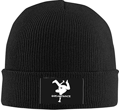 Unisex Slouchy Beanie Mütze Breakdance-Silhouette Wintermütze Klassische Beanie Mütze Weich Kopf Wraps Für Skifahren Laufen Winter