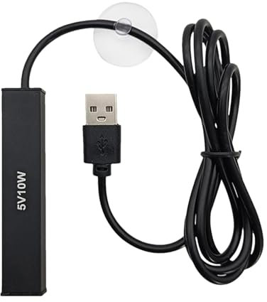 Calentador compacto para acuario - Calentador sumergible para pecera con termostato | Calentador de acuario compacto para tortugas, calentador de tanque pequeño de 50W, Control de temperatura ajustabl