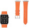 XIEFEI Compatible avec iwatch10 Ultra Apple Watch 49 mm/45 mm/44 mm/42 mm/41 mm/40 mm/38 mm en cuir de qualité supérieure (orange, 38/40/41 mm)