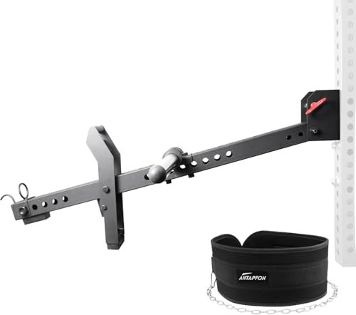 AHTAPFON Belt Squat Attachment Gürtel Squat Rack Attachment-400LBS Ideal zum Bücken,Rudern oder für geführte harte Zugübungen Passend für 2x2„ 3x3“ Power Racks for Home and Gym