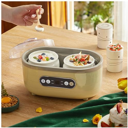 MLKHESY Yogurtera probiótica, Control de Temperatura Constante, Tiempo Libre, 2 Tazas Grandes y 6 Tazas pequeñas, Mejora el intestino, para Yogur, Vino de arroz, natto, Kimchi