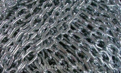 30 Meter rostfreie Edelstahl (A2) Kette Stahlkette Gliederkette DIN 763 langgliedrig - 3 mm